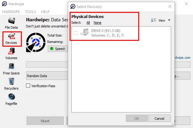 hardwipe devices